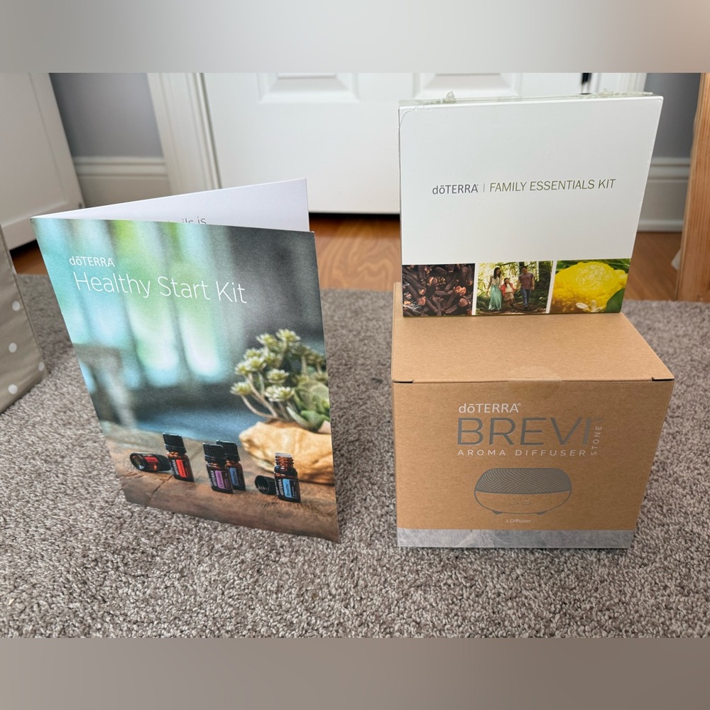 doTERRA Brevi Stone Diffuser with Family Essentials Kit